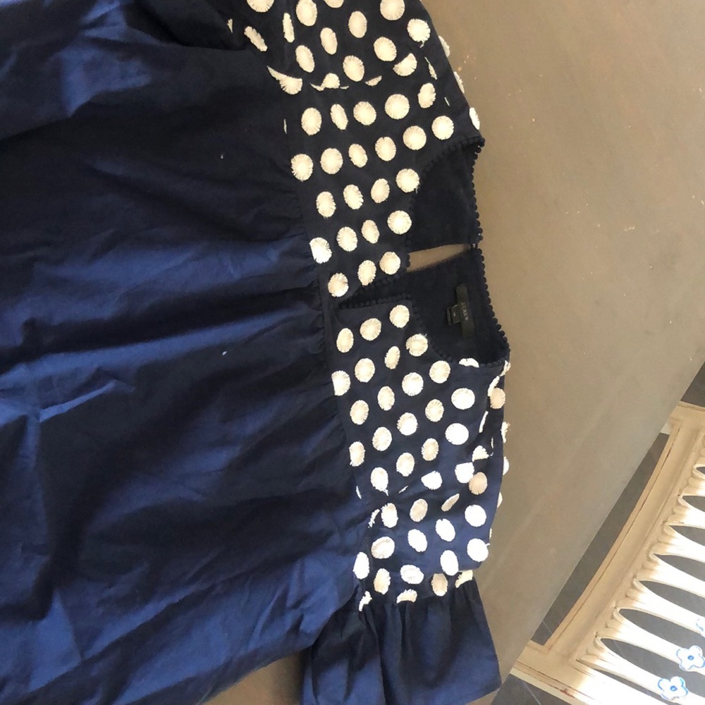 Jcrew cotton sundress. NAVY BLUE with white.